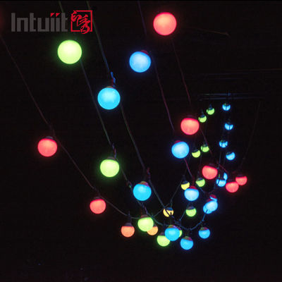 أضواء سلسلة متعددة الألوان والدليل على الطريق لحفلات ساحة الفناء